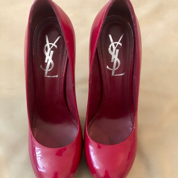 Yves Saint Laurent Tribute Two Pumps Red Patent - Picture 8 of 8